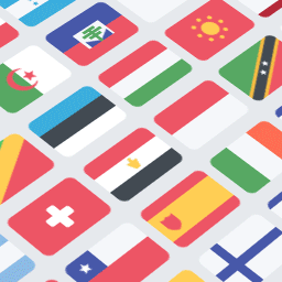 Language Flags Colour Flat
